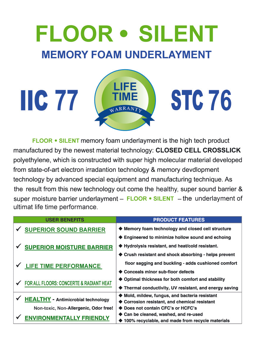 FloorTek - 3MM Floor Silent Odour Free Foam